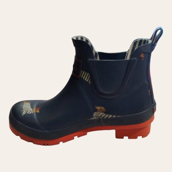 JOULES WELLIBOB Dachshund Dog Rain Boots Womans size 5 - Picture 5 of 11